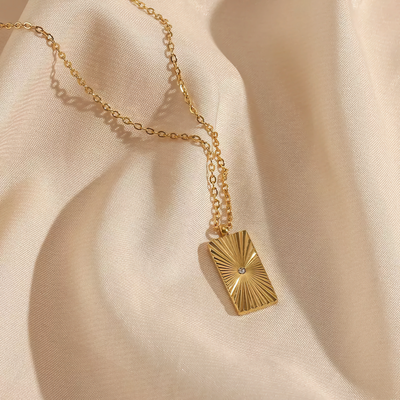 Radiant Horizon Gold Necklace