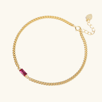 Scarlett Ruby Chain Bracelet