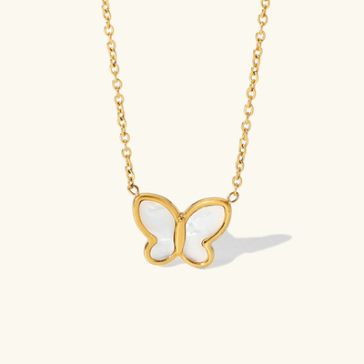 Seraphina Butterfly Pearl Necklace