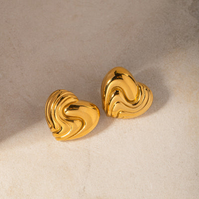 Seraphina Wavy Heart Earrings