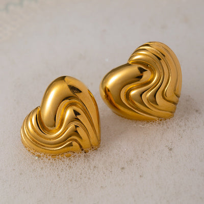 Seraphina Wavy Heart Earrings