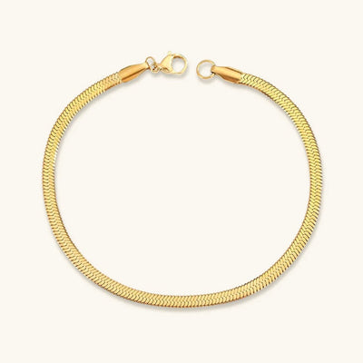 Serena Gold Herringbone Bracelet