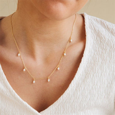 Serena Pearl Drop Necklace