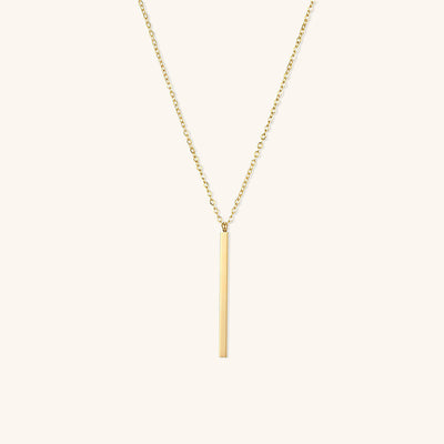 Sienna Bar - Gold Pendant Necklace