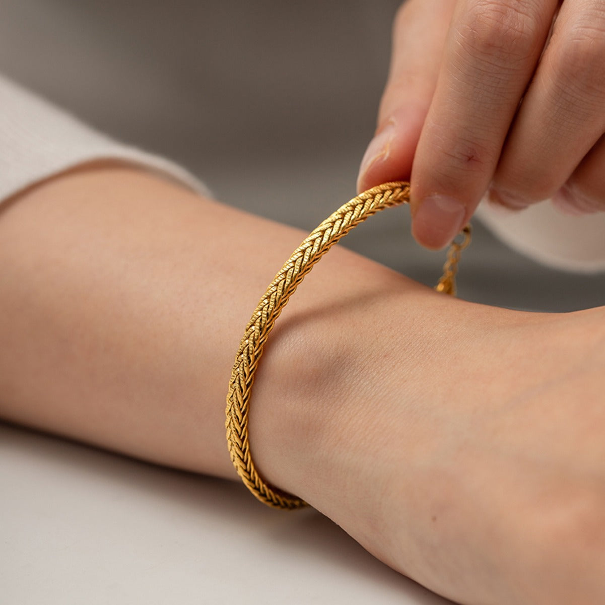 Sienna Woven Gold Bracelet