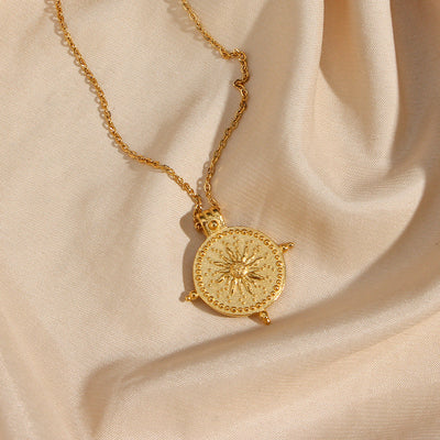 Solara Sunburst Gold Necklace
