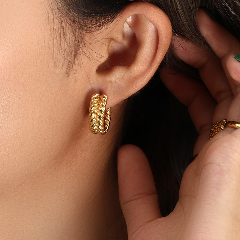 Twisted Luxe Gold Rope Earrings
