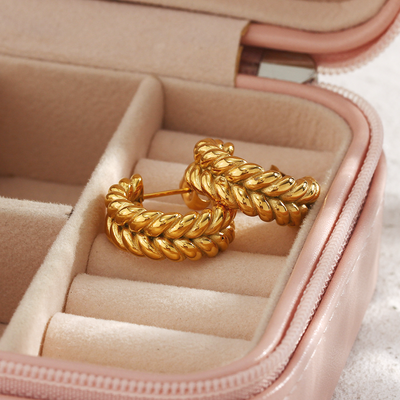 Twisted Luxe Gold Rope Earrings