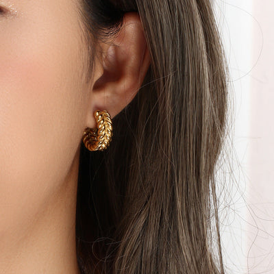 Twisted Luxe Gold Rope Earrings