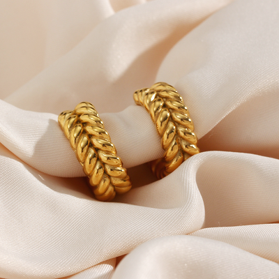 Twisted Luxe Gold Rope Earrings