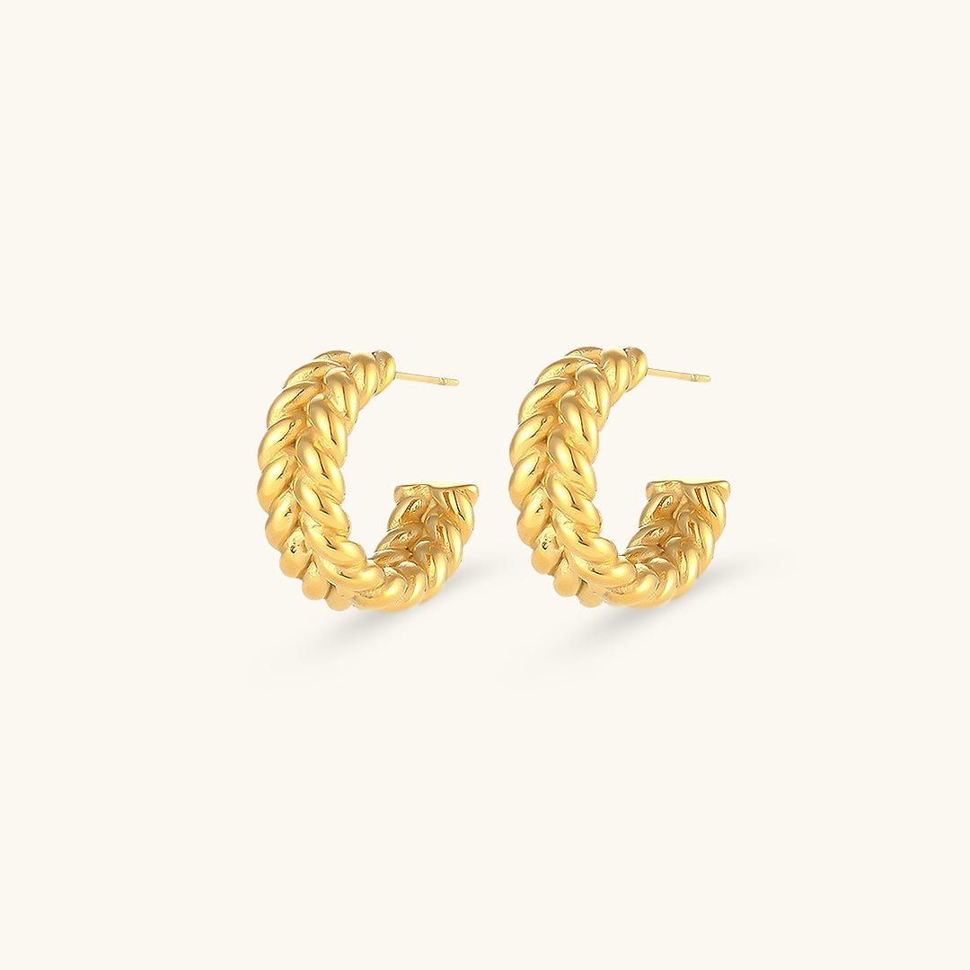 Twisted Luxe Gold Rope Earrings