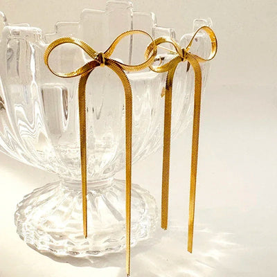 Luxe Bow Hoop Earrings